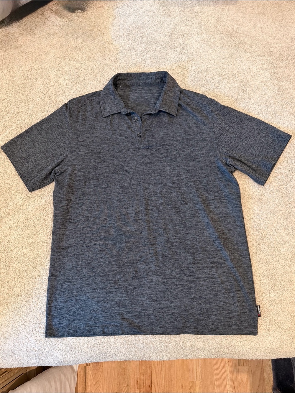 Gerry Men’s Heather Dark Gray Polo Shirt - Classic Casual Size M